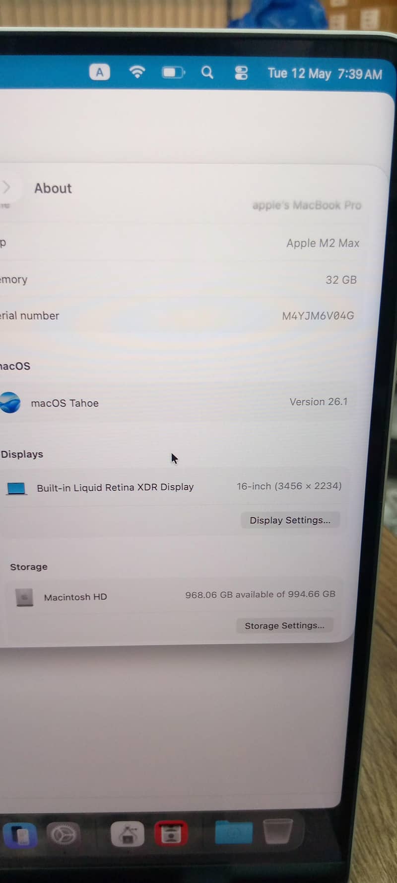 M2 Max MacBook pro 6
