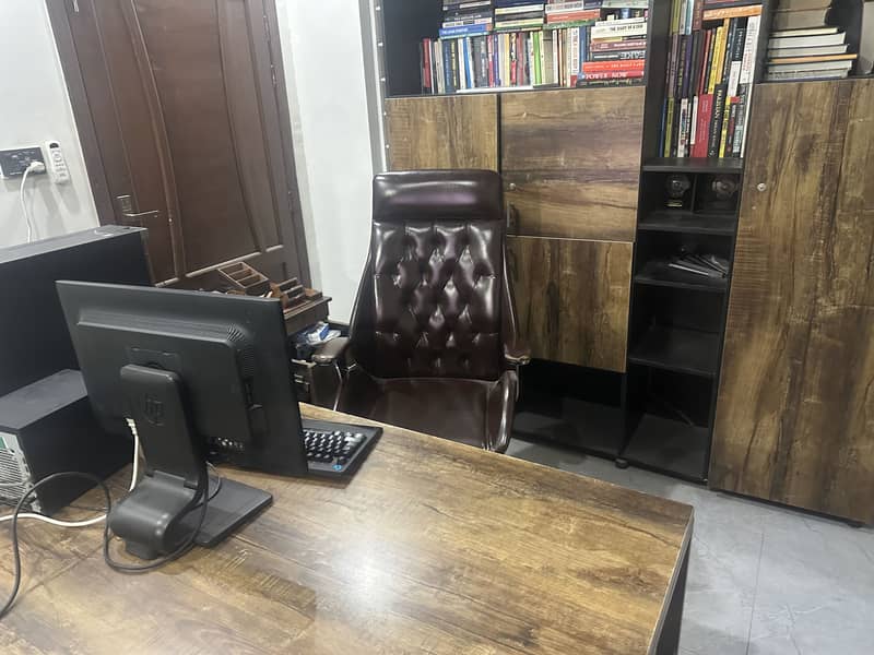 Executive office table with cabinet 1
