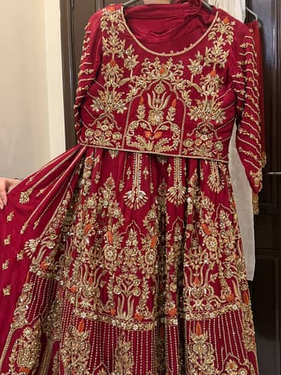 Bridal wear red lehanga For barat medium size