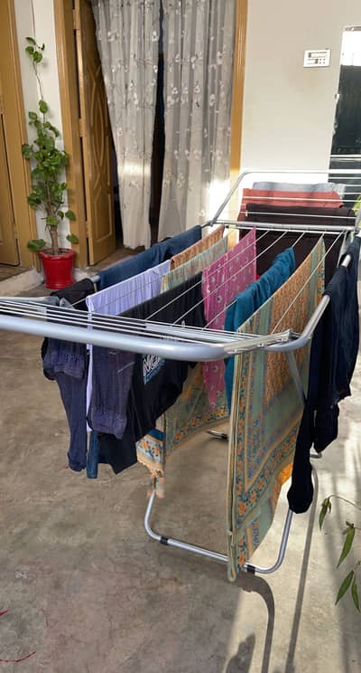 Folding Cloth Dryer Stand - Silver (New)