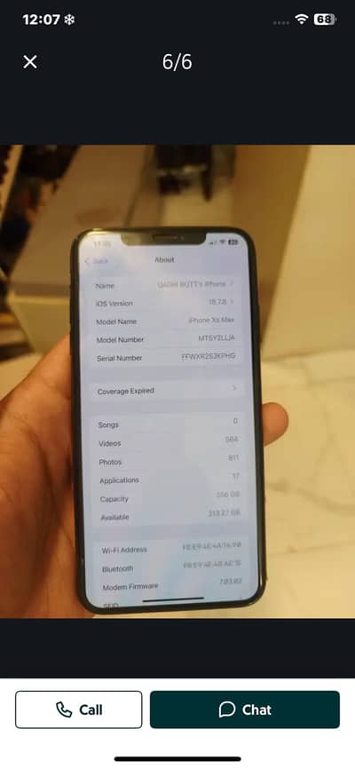I phone xs max 9.5/10  condition 256gb