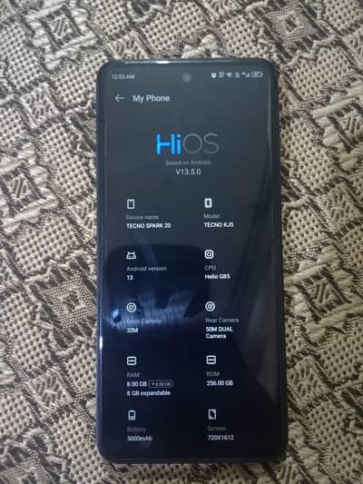 Tecno spark 20  8/256