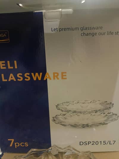 cake set 7 plates & jug & glass & bowl