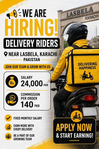 Delivery Rider Required