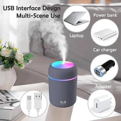 Mini USB Air Humidifier Cool Mist Diffuser for Room, Car & Office