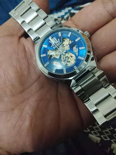 SKMEI AUTOMATIC Blue Dial stainless steel