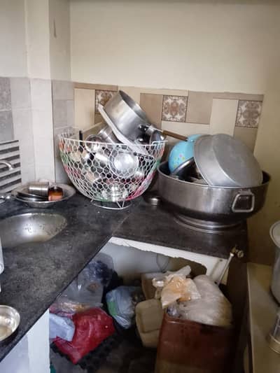 Hotel food steel counters