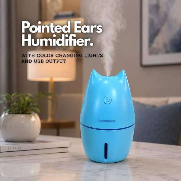 Pointed Ears Humidifier with USB Output & Color Changing Light