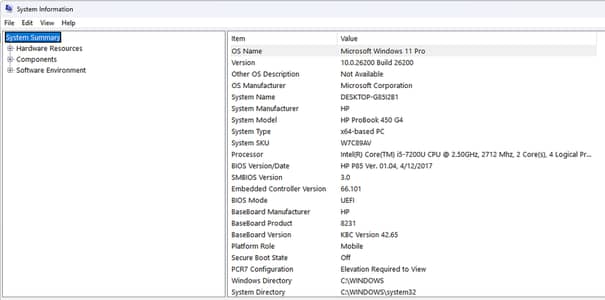 HP Probook 450 G4 i5 7th Generation