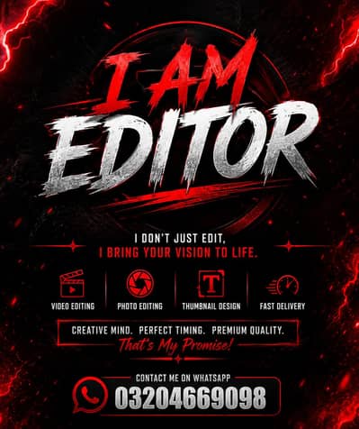 I am a Professional editor .
