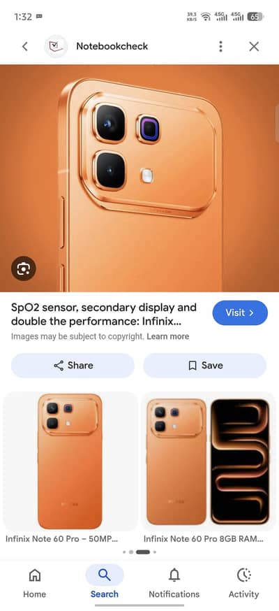 infinix Note 60 Pro orange colour 10 by 10 complete box 15 din juice