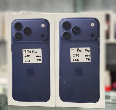 Apple iphone 17 Pro Max 2TB Lla Blue Box pack Non pta Non Active