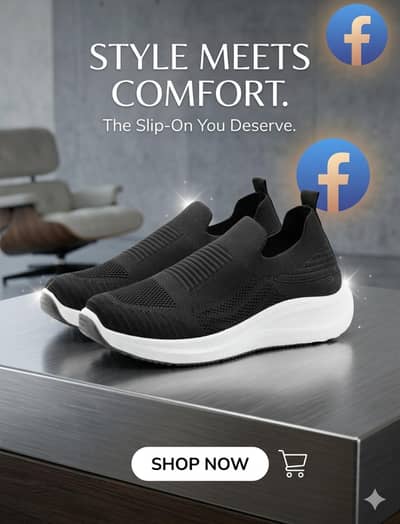 Men's Slip-On-Walking Sneakers Breathable Comfortable 