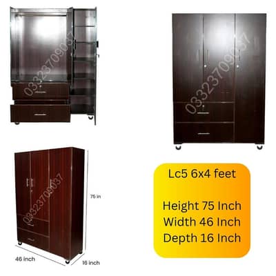 Brown Lc5 6x4 feet Wooden Cupboard , wardrobes cabinet safe alamri