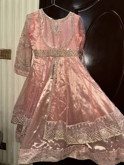 Double layered embellished frock