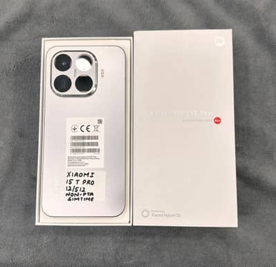 xiamoi 15t Pro 512 gb Grey Nonpta 2 month sim time  complete box