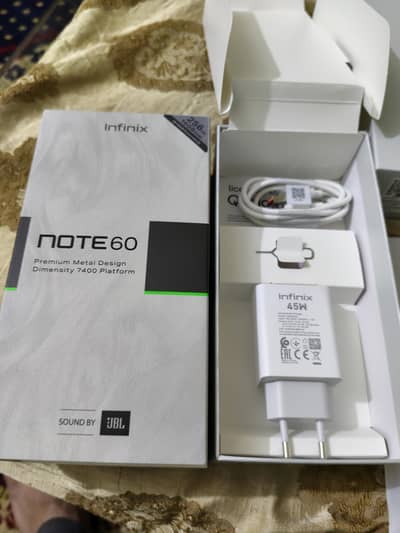 infinix note 60 8/256GB Box pack few days use All Accacaries box pack