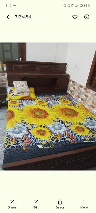 Excellent condition  wooden double bed with mattres and comfortable