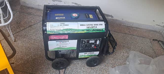 Hi power 7.5 Kva petrol Genrator new battery self strat