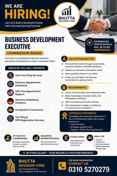 Business Development Executive (Commission Based Upto 40%)