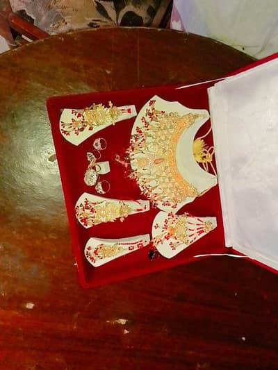 Heavy bridal artificial jewelry set-complte set for sale