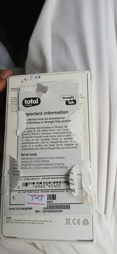 i phone 13 jv just buy 5 days before complete box pack