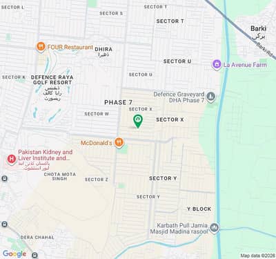 1 Kanal Plot Near Main road Block X in DHA lahore Phase 7