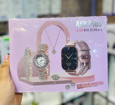 A58 Plus Ladies Smart watch with Gift set.