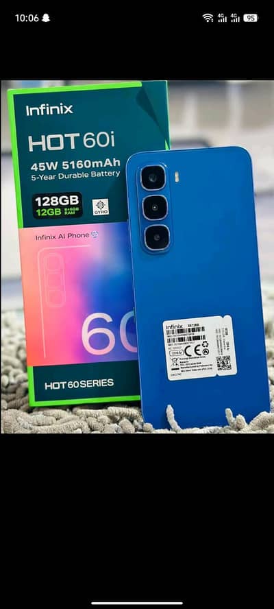 Infinix hot 60i ni used daba charger sab ok  6 128 Ram