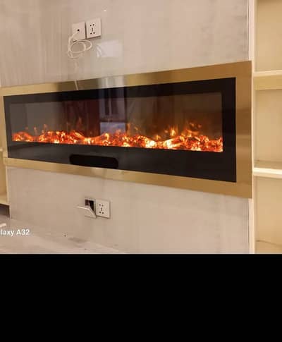 electric and gas fireplace