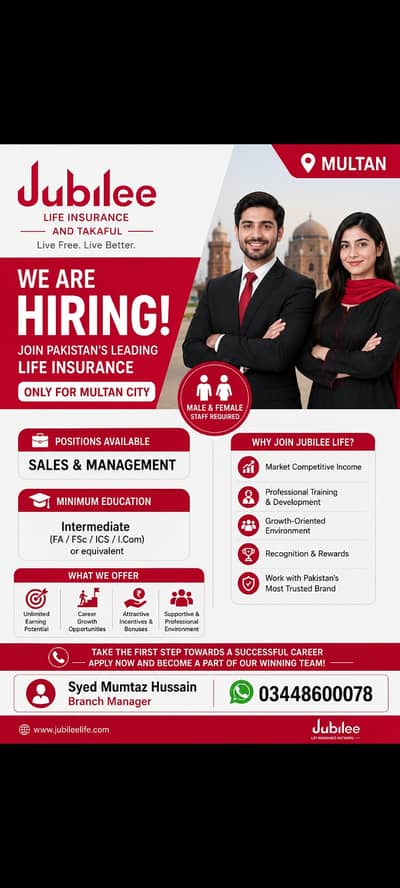 Senior relationship officer, Team Manager, Assistant Branch Manager