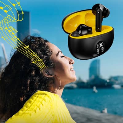  TWS Wireless Earbuds with LED Display – ENC Noise Cancellation