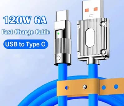 120W 6A Fast Charging Type-C Cable - 3-5 Day Delivery