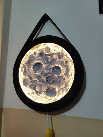 3D Moon Wall Lamp | LED Night Light for Bedroom Decor