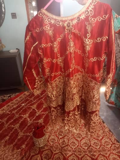 Red Bridal Lehenga Heavy Embroidery Wedding Dress.