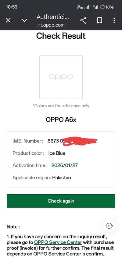 FOR SALE OPPO A6X