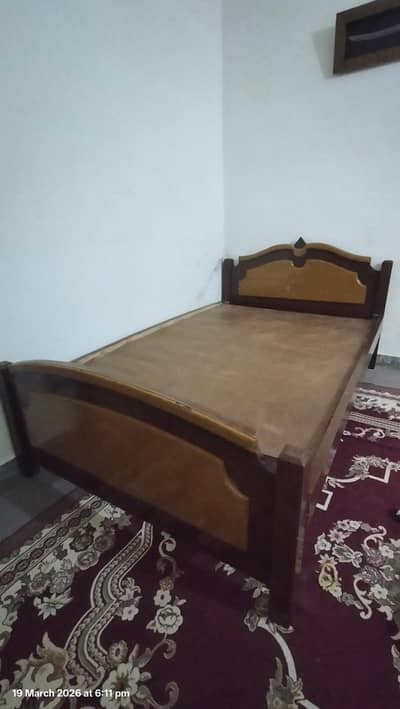 small size double bed with mattress for Sale