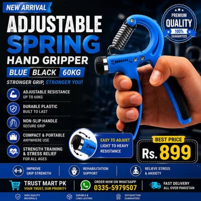 Adjustable Hand Gripper 60KG Gym Fitness Wrist Forearm Trainer