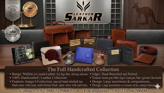 Luxury Handcrafted Genuine Texture Leather Bi-Fold Wallet Brown,With C