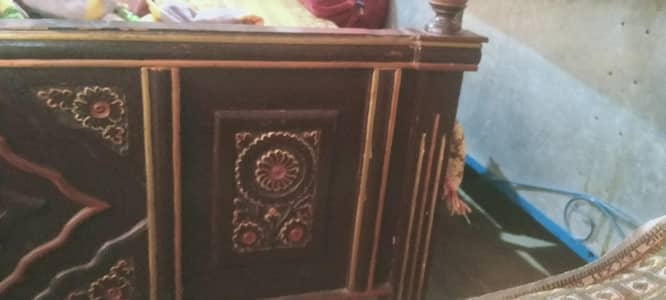 wooden bed