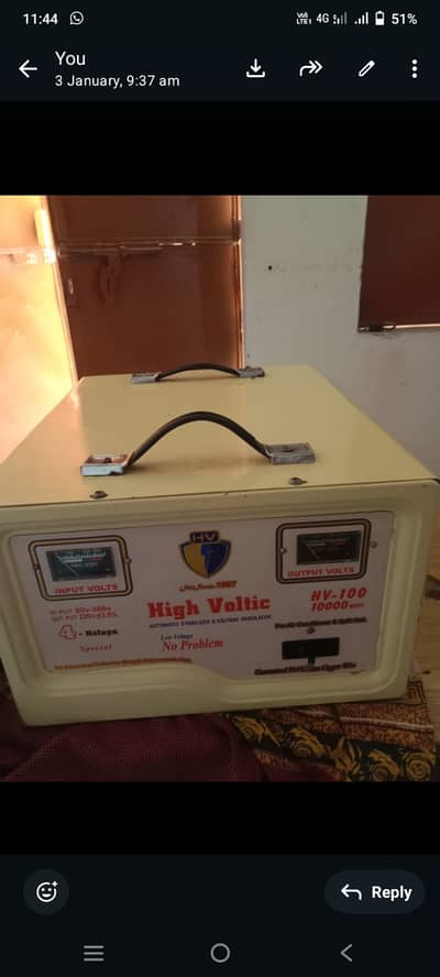 Stabilizer for sale 10000 watt good condition