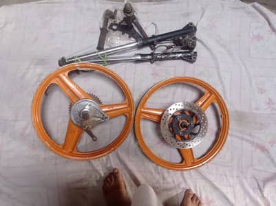 Honda japanese heavy geniune alloy rim set disk break shak meter