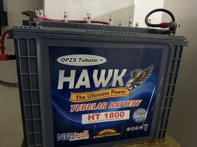2No Hawk 1800 Tall Tubular Battery 180AH