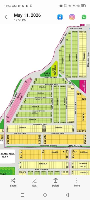 6 Marla Corner plot ivy Green z6