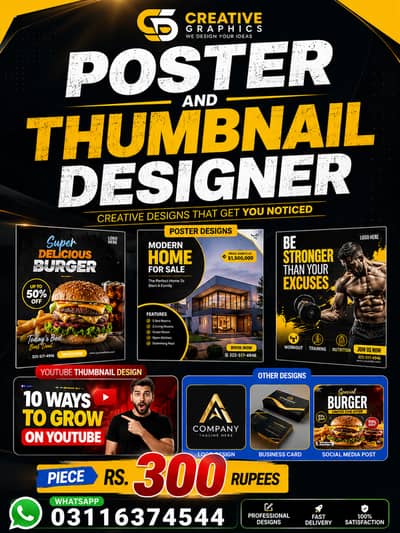 Professional YouTube Thumbnail & Poster Design Service