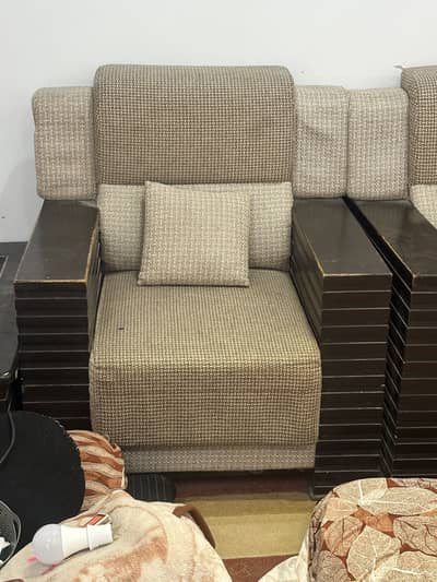 6 sofa and 3 tables for sale