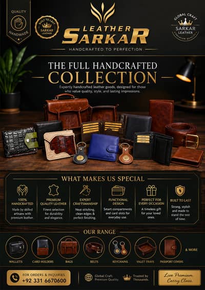 Luxury Handcrafted Wallet AND Other products Orignal leather