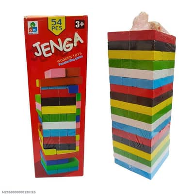 Jenga Wooden Blocks 54 Block Set for Kids 3+