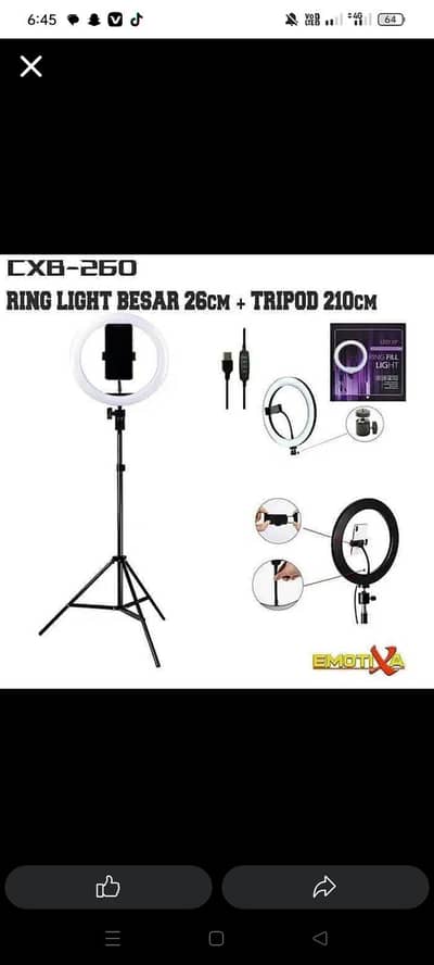 ring light with stand branded