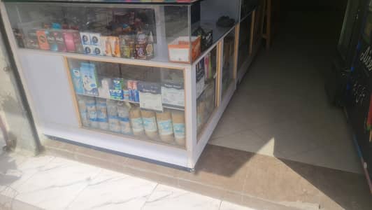 shelfs and counter